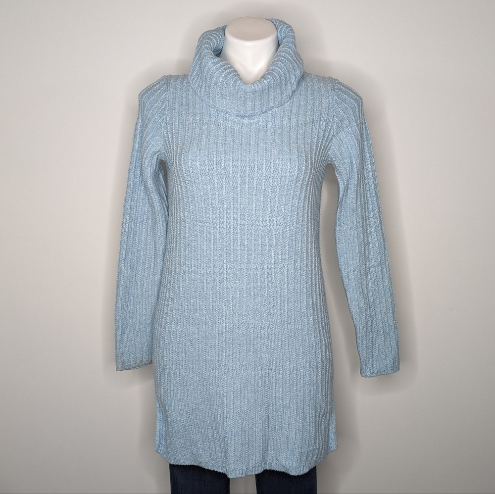 J Jill blue long sleeve cowl neck sweater XS